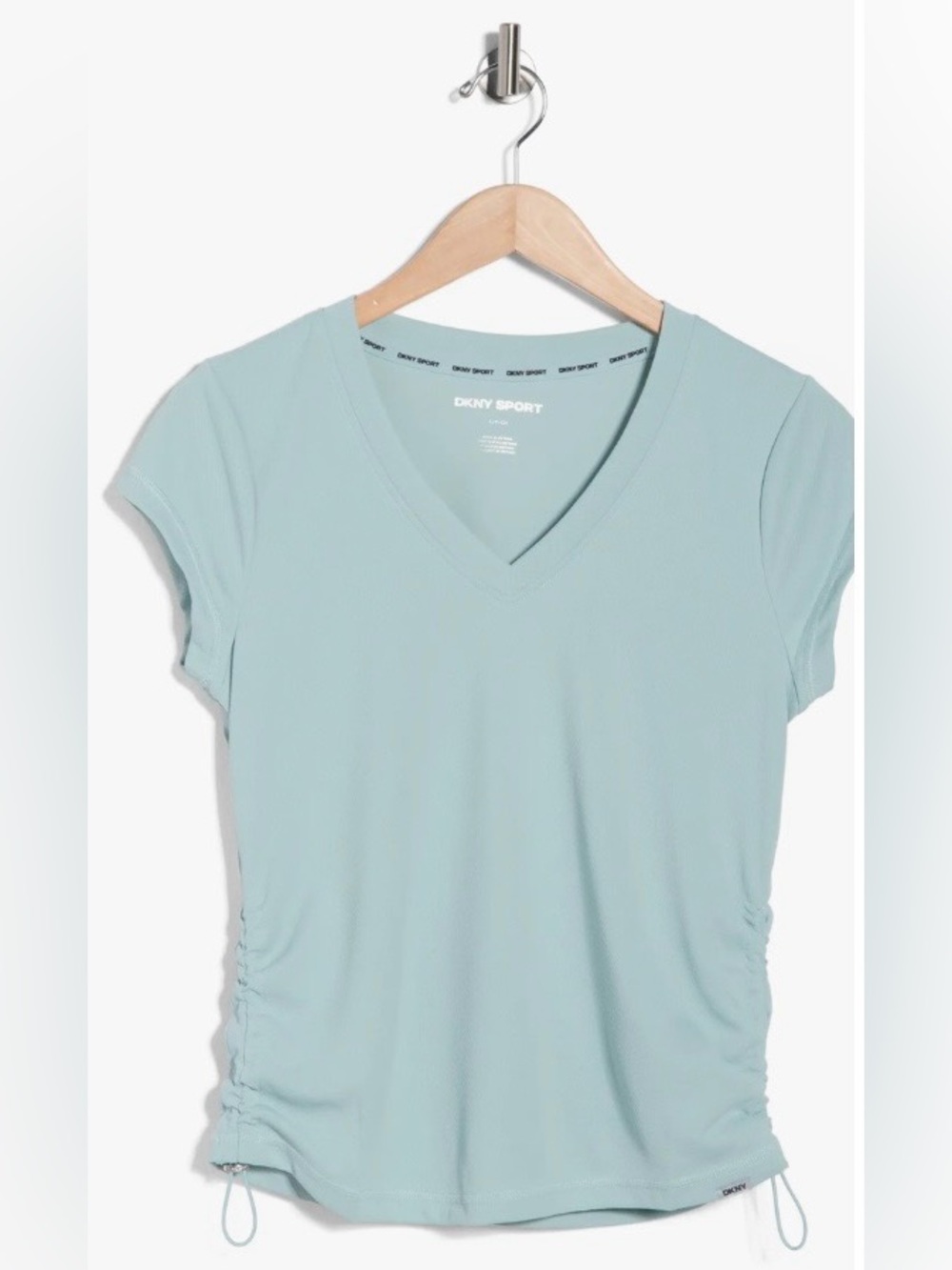 DKNY Sport Ruched Side Tech Workout Top